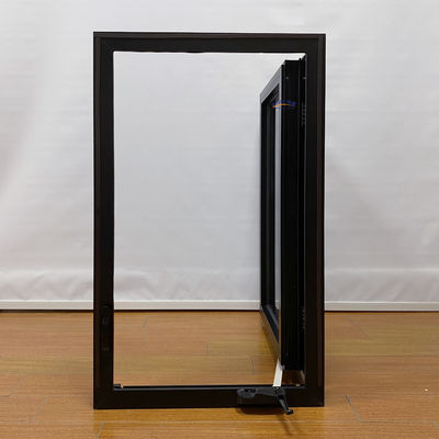 Swing Stijl Moderne Eenvoudige Warmte Isolatie en Waterdichte Orkaan Impact Frans Huis Aluminium Glas Venster Ontwerp