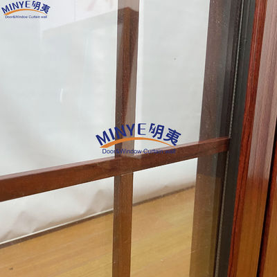 Thermische breuk Aluminium ronde ruit met houtkorrel en geanodiseerde bekleding