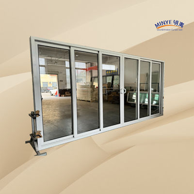 Buitenwarmtebreuk Aluminium schuifdeur met stapler en dubbelgehard glas