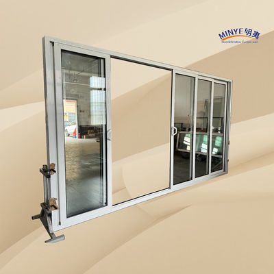 Buitenwarmtebreuk Aluminium schuifdeur met stapler en dubbelgehard glas