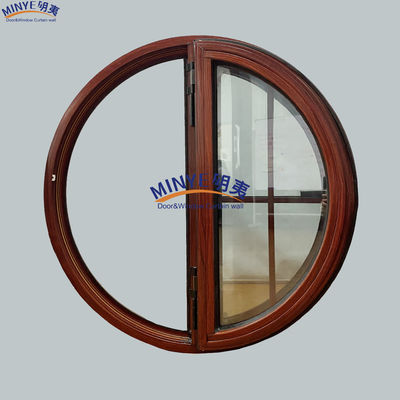 Moderne ontwerp Thermal Break Aluminium Ronde Casement Venster met aangepaste kleuren en goede afdichting