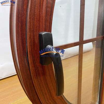 Moderne ontwerp Thermal Break Aluminium Ronde Casement Venster met aangepaste kleuren en goede afdichting