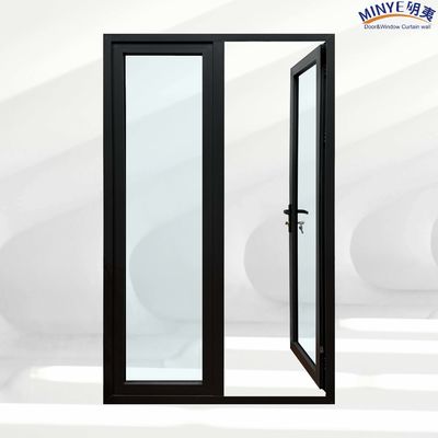 Moderne ontwerp thermische breuk aluminium legering Casement deuren in wit voor en kopers