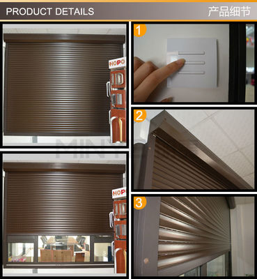 Winddichte functie Verticaal openingspatroon Aluminium legering magazijn deur voor opslag