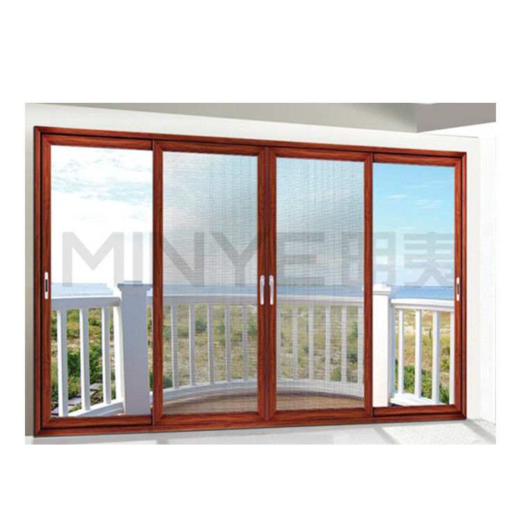 Glasdeur Houtgraan aluminium schuifdeuren met dubbelgehard glas en goed afdichting