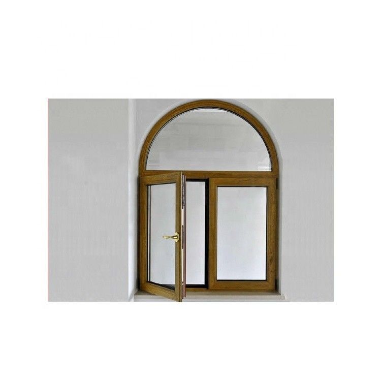 Hardware Dubbele beglazing Gekrompen top design PVC Dubbele open schommelvenster UPVC Casement Windows