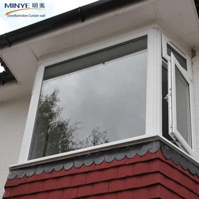 Double glazen Double gehard glas Swing Out PVC Bay Vinyl Windows voor residentiële