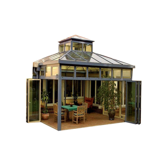 Buiten Solarium met aangepaste grootte Aluminium gebogen glas en aluminium legering