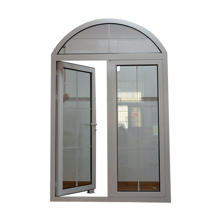 Gepersonaliseerde grootte boog Interieur roestvrij staal badkamer deur met gehard glas