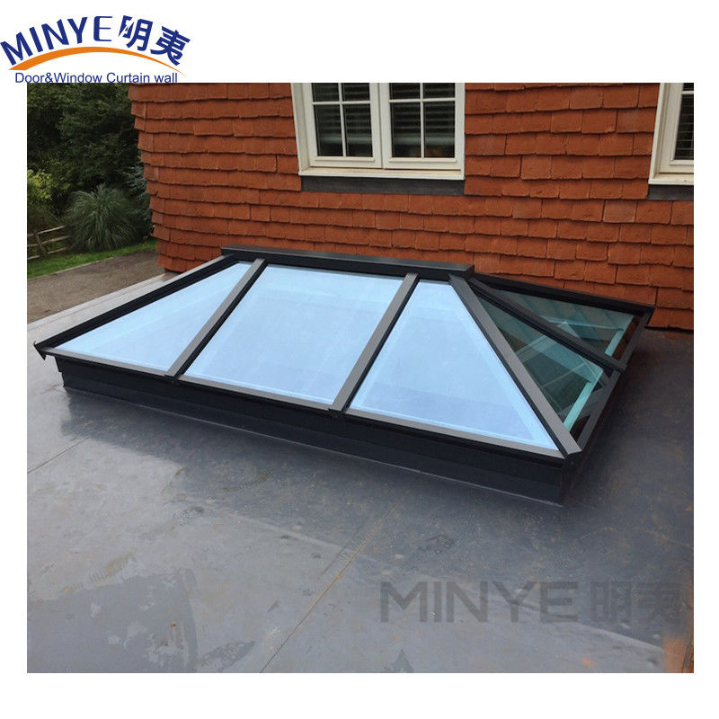 DAKVINDELSCHARM HANGEN OPEN POEDERGECOTEERD aluminium dakraam met 5mm 9A 5mm glas