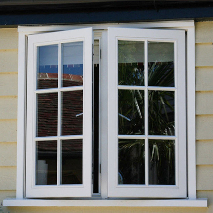 Eenvoudig/dubbel/drievoudig glas UPVC profiel ijzeren grill design venster voor huisverbetering