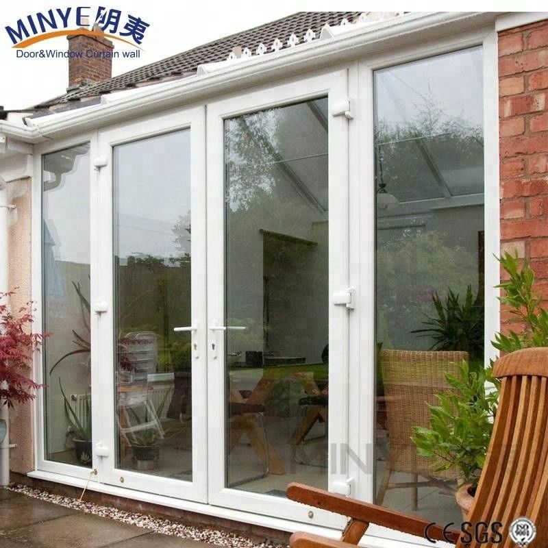 Kerala Huis Hoofddeur Ontwerp Vinyl Frame UPVC deur met glas en waterdichtheid