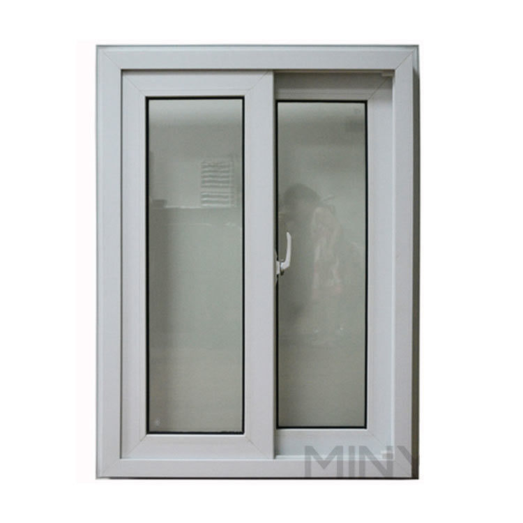 Commerciële Positie Op maat gemaakte kleuren schuifvenster UPVC met glasvezel masjesysteem