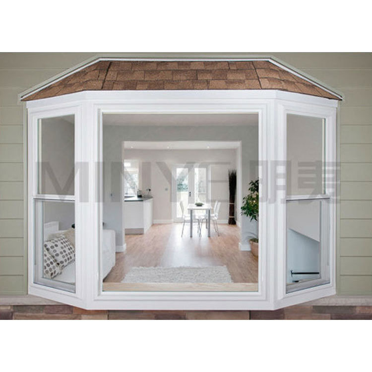 Bruin Swing Open Stijl betaalbaar PVC vinyl vervangende ramen met Bay Window Design