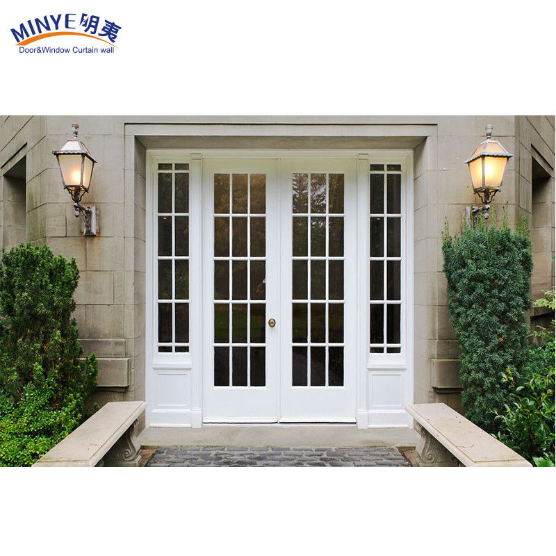 Duitse Hardware Aluminium Swing Casement deur met beveiligingsgrill en aangepaste kleur