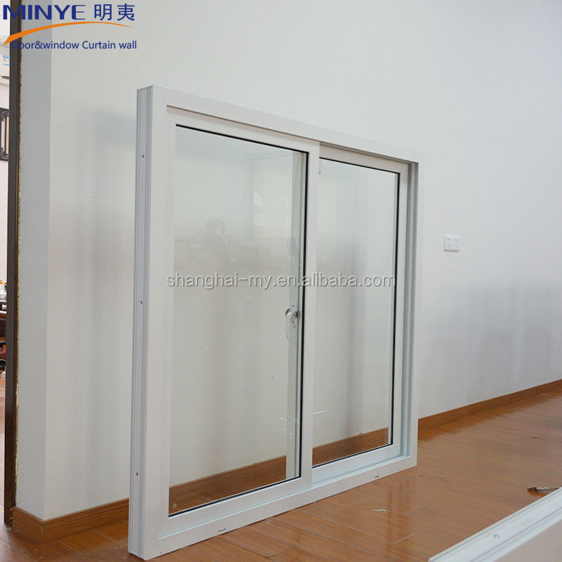 Opvc of vinyl glas glijdend orkaan impact ramen en deuren met magnetisch scherm