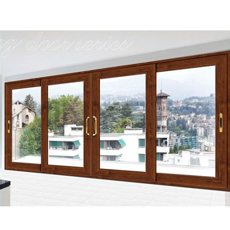 Gepersonaliseerde kleur aluminium legering schuifglas deur met gehard glas en hardware
