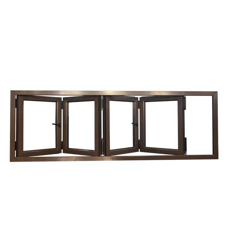 6063 T-5 Thermal Break Aluminium Frame Double Glazed Accordion Window voor de uitvoering