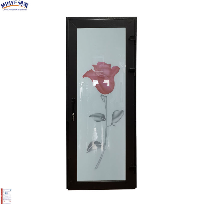 Dubbel gehard glas UPVC verticale deur met scharnieren voor duurzame PVC-gepakte deur