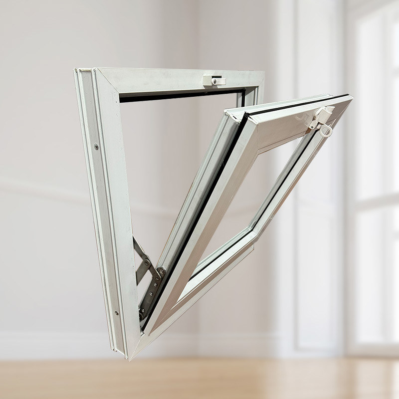 Europese stijl, op maat gemaakt, PVC-omgekeerd raam met uitstekende diefstallenbescherming