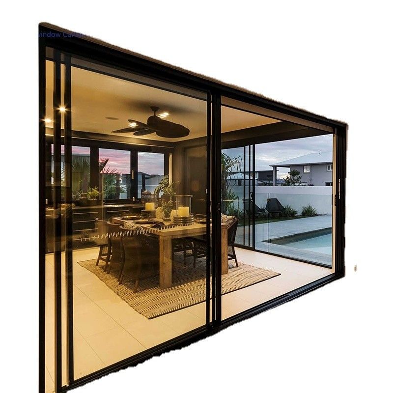 2.0 mm Profieldikte Moderne aluminium glazen schuifvensters en deuren voor interieur