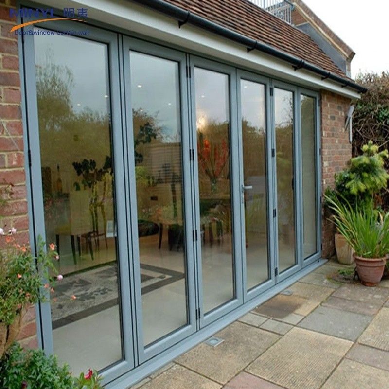 Customized Kleur Aluminium vouwdeuren voor moderne toegangswarmte-isolatie en waterdichtheid