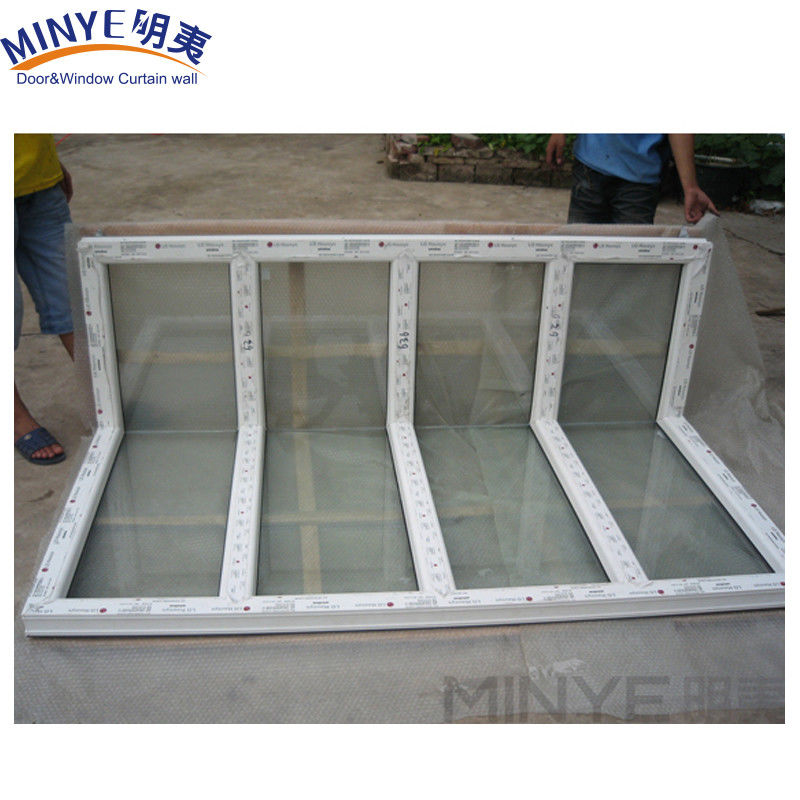 Naadloze hoekvensters met UPVC-frame 90 graden versterkt aluminium/PVC-venster