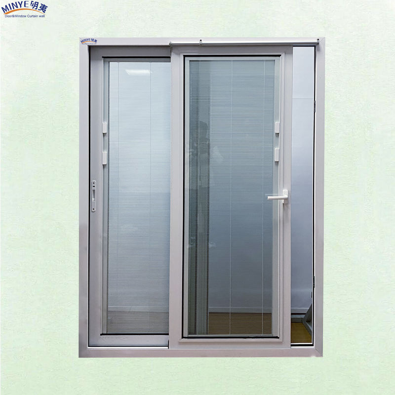 Villa schuifdeur met ingebouwde glazen jaloezieën waterdicht aluminium legering glasvezel netten