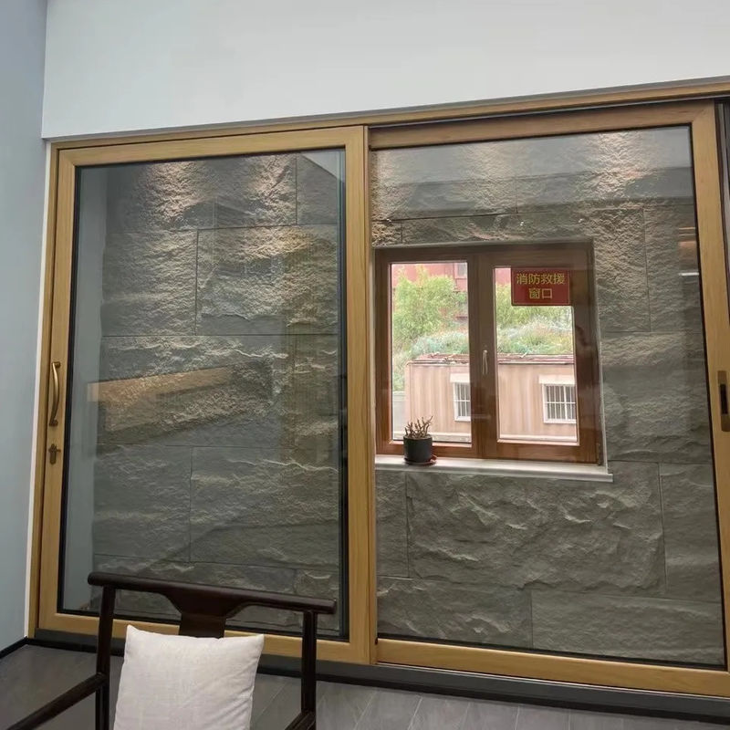 Afgeronde oppervlakte Frans kantoor glas aluminium schuifdeur voor buiten