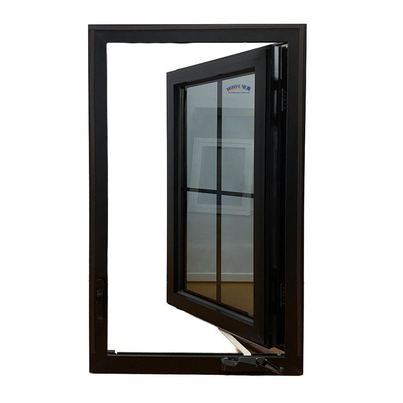 Swing Stijl Moderne Eenvoudige Warmte Isolatie en Waterdichte Orkaan Impact Frans Huis Aluminium Glas Venster Ontwerp