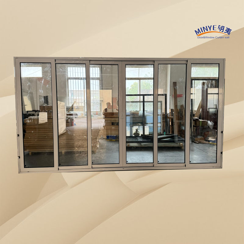 Buitenwarmtebreuk Aluminium schuifdeur met stapler en dubbelgehard glas