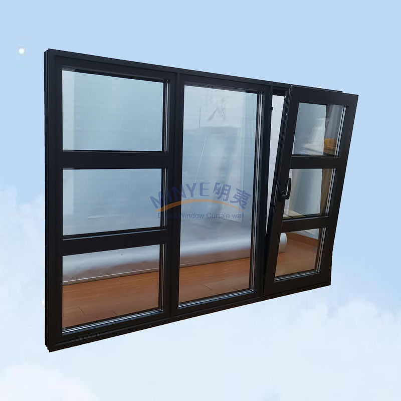 Hardware Chinese top aluminium kantel draai venster met op maat gemaakte kleuren en modern ontwerp
